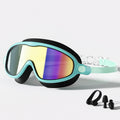 Kids Swimming Goggles with Large Frame | Silicone Waterproof Anti-Fog Swim Goggles for Boys & Girls | Clear Vision New Design