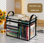 Clear Book Storage Box (Large Capacity)