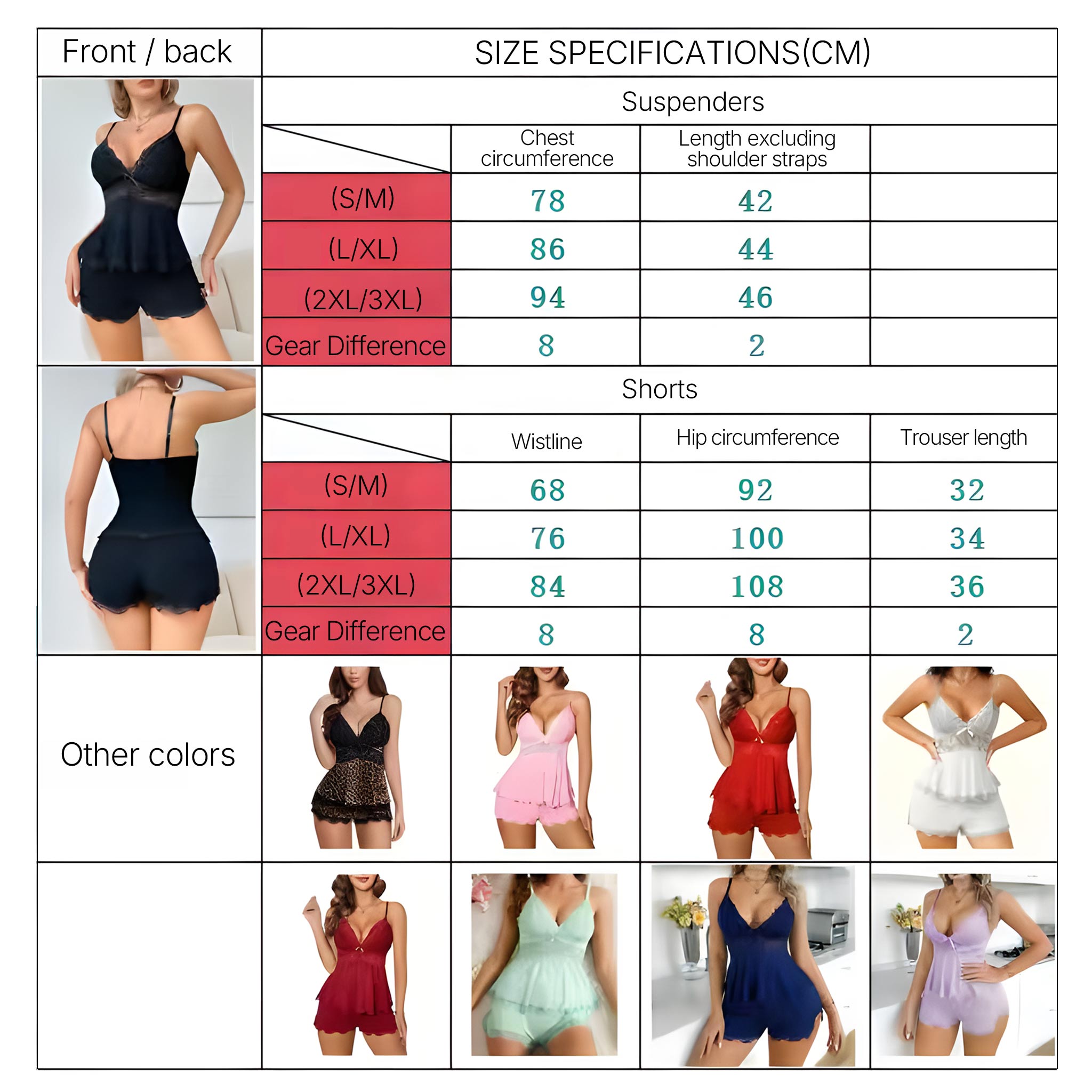 Lace Trim Cami Sleepwear Set for Women | Sexy Casual Home Loungewear Top & Shorts | 2-Piece Pajama Set