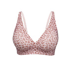 Full-Coverage Leopard Print Seamless Push-Up Bra